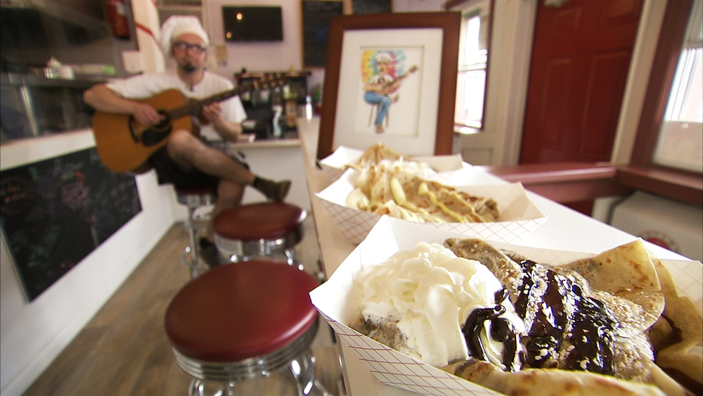 Sweet or savory crepes? This musician is strumming up both