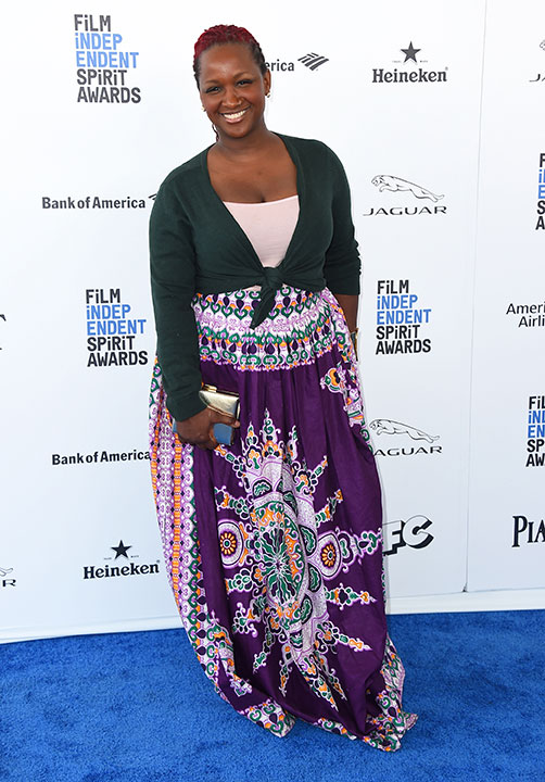 Effie T. Brown arrives at the Film Independent Spirit Awards on Saturday in Santa Monica, Calif.
