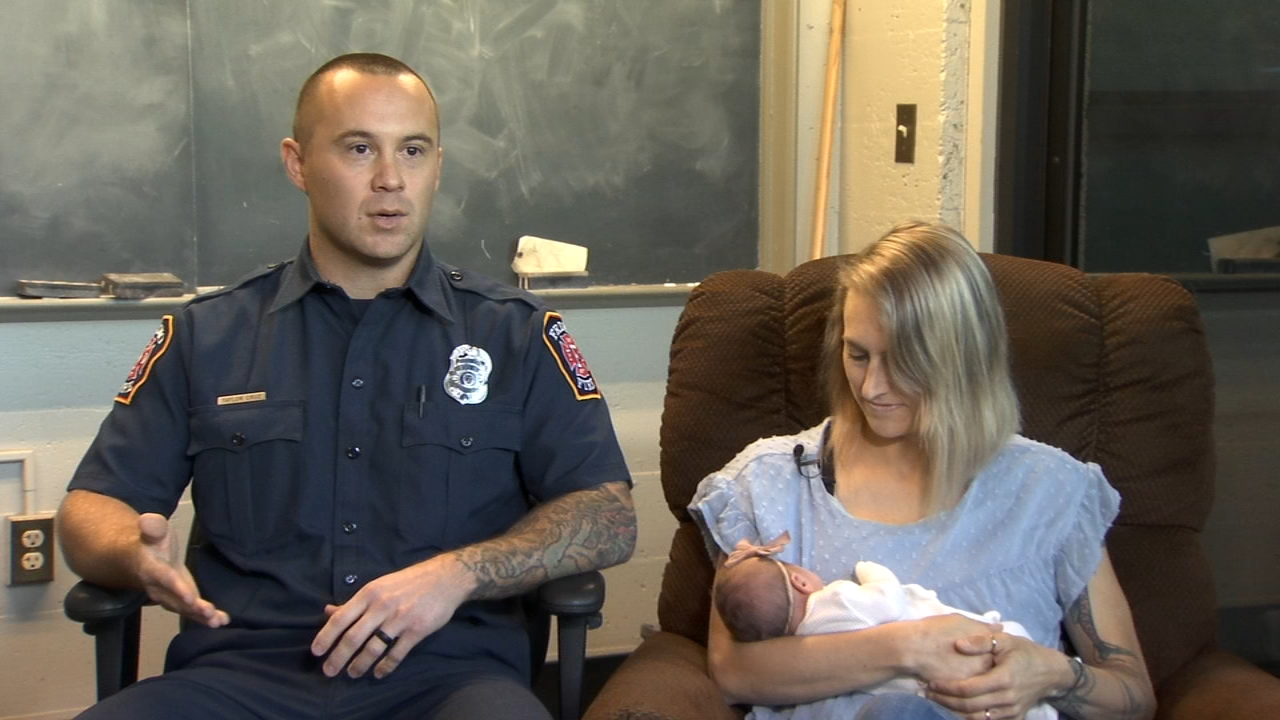Fresno firefighter helps deliver his own baby