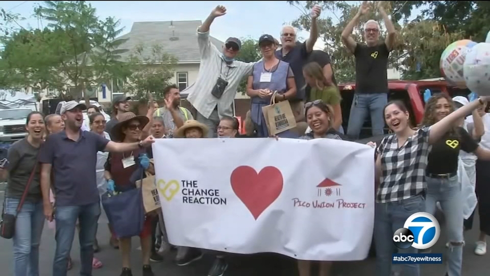 Volunteers working to clean LA streets surprised with new truck