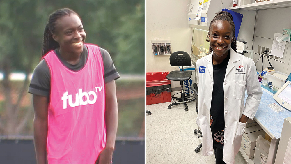 Houston Dash star also shines inside Texas Children's Hospital lab