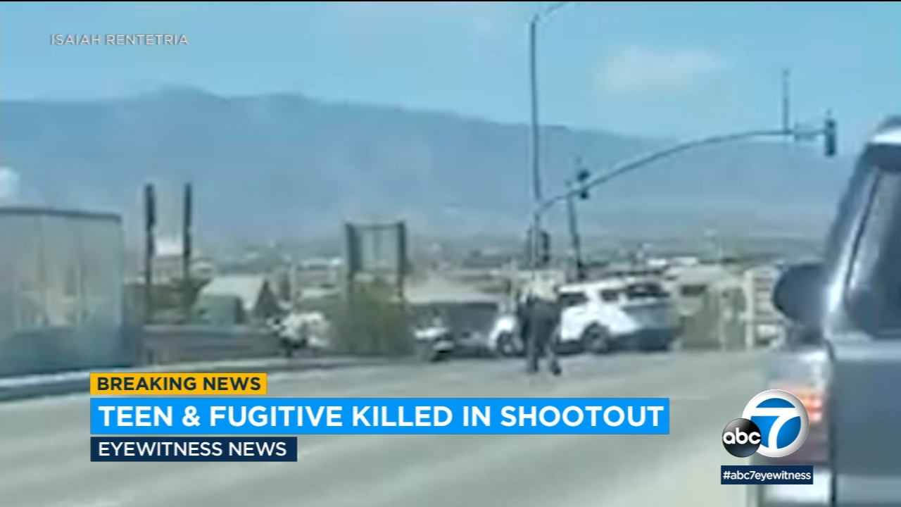 Murder suspect, his teen daughter killed in Hesperia shootout