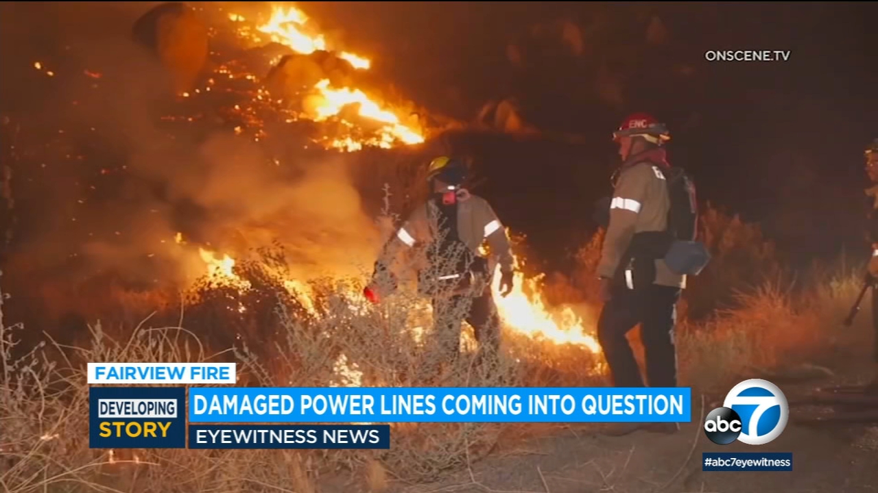 Damaged power lines found near Fairview Fire burn area, SCE says
