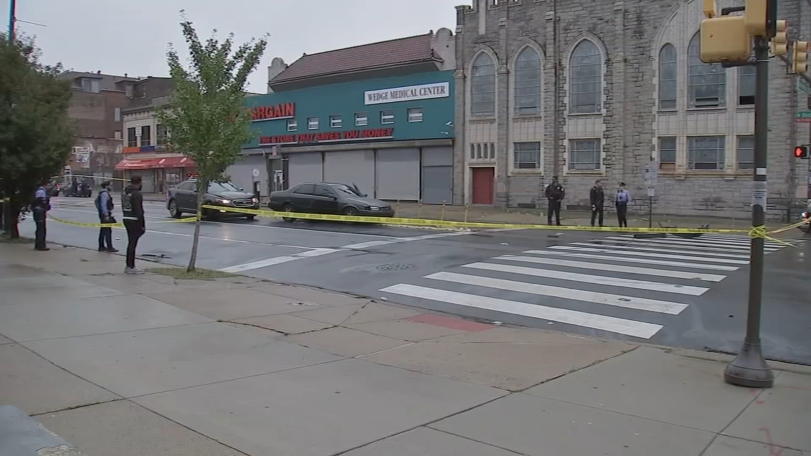 Broad Street shooting 1 dead, 1 injured after multivehicle crash