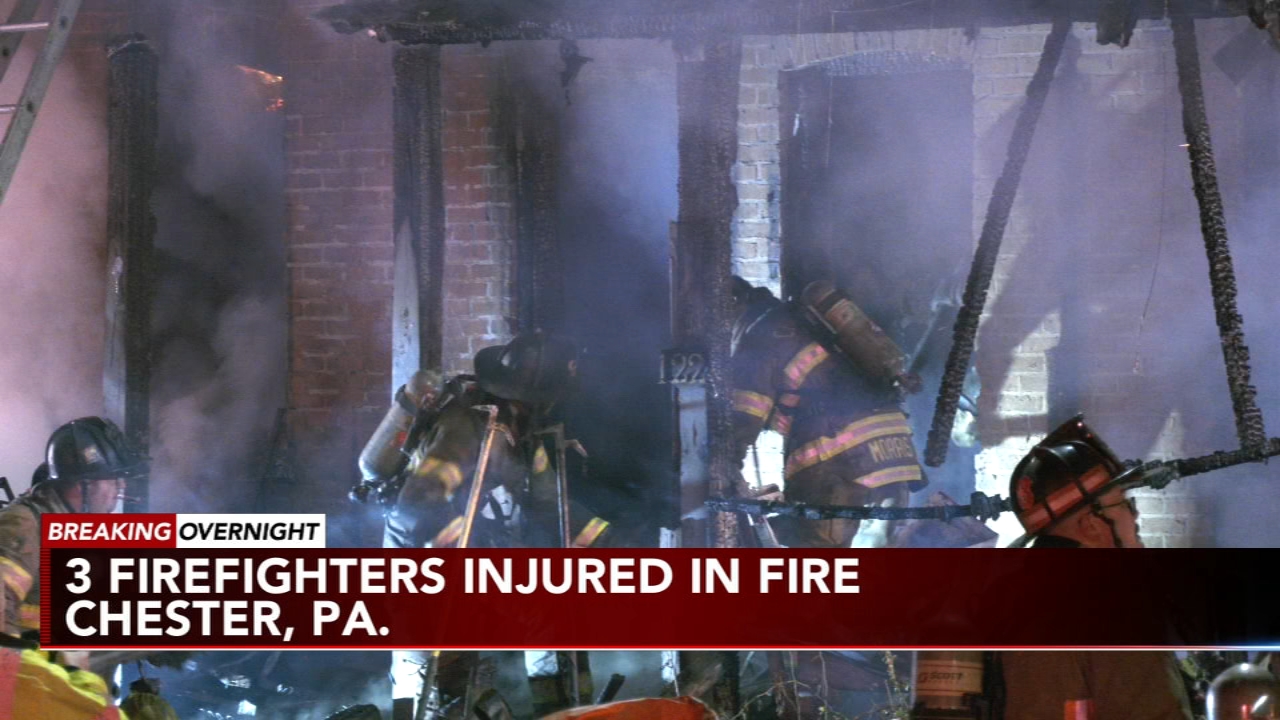 3 firefighters injured while battling fire in Chester
