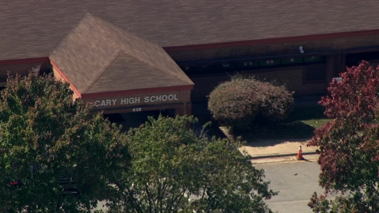 Gunshot fired into toilet at Cary High School, two juveniles charged