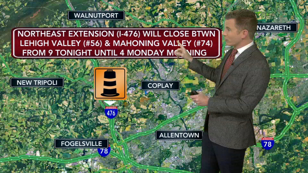 Part of Pa. Turnpike to be closed all weekend
