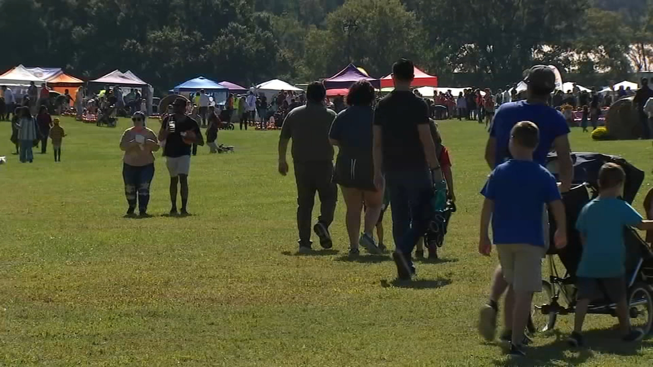 Families attend 'Falling for Raleigh' festival at Dix Park