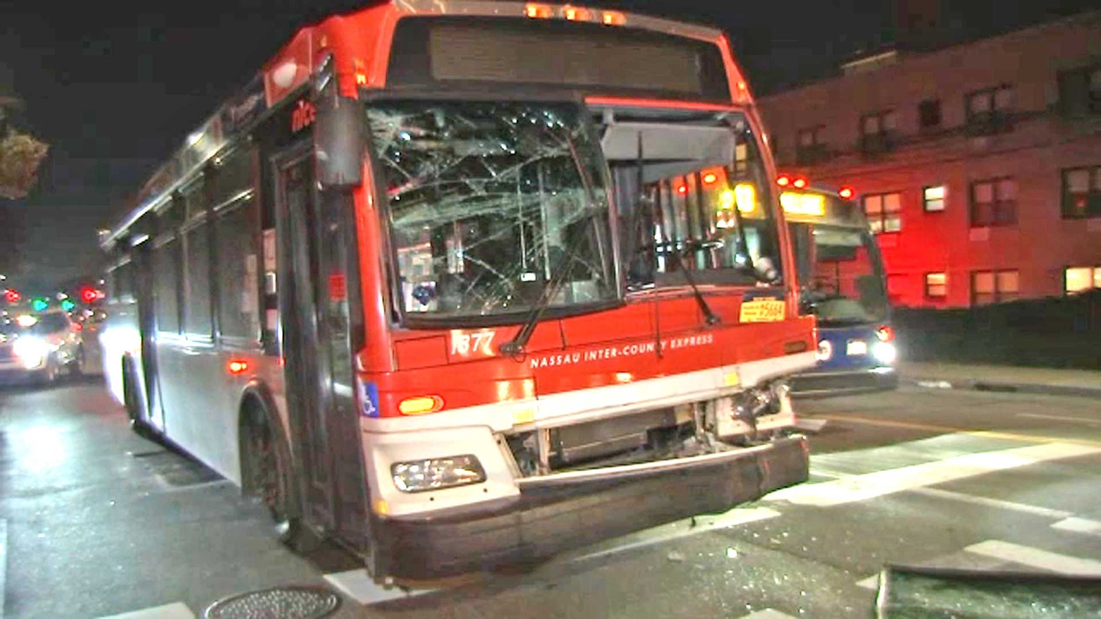 NYC traffic NICE bus collides with garbage truck in Hollis, Queens; 10