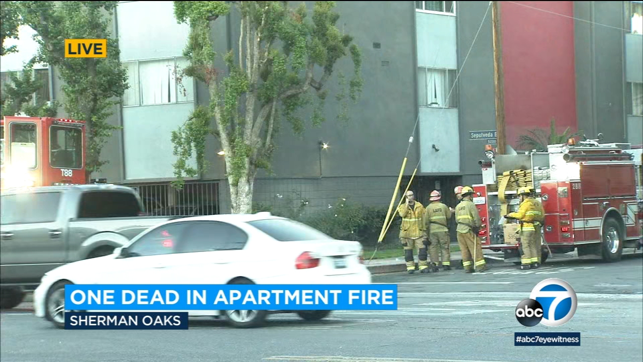 Woman and dog killed in fire at Sherman Oaks apartment complex