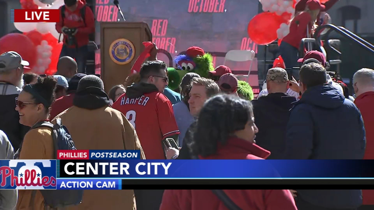 Phillies fans get the party started at pep rally before NLCS Game 3