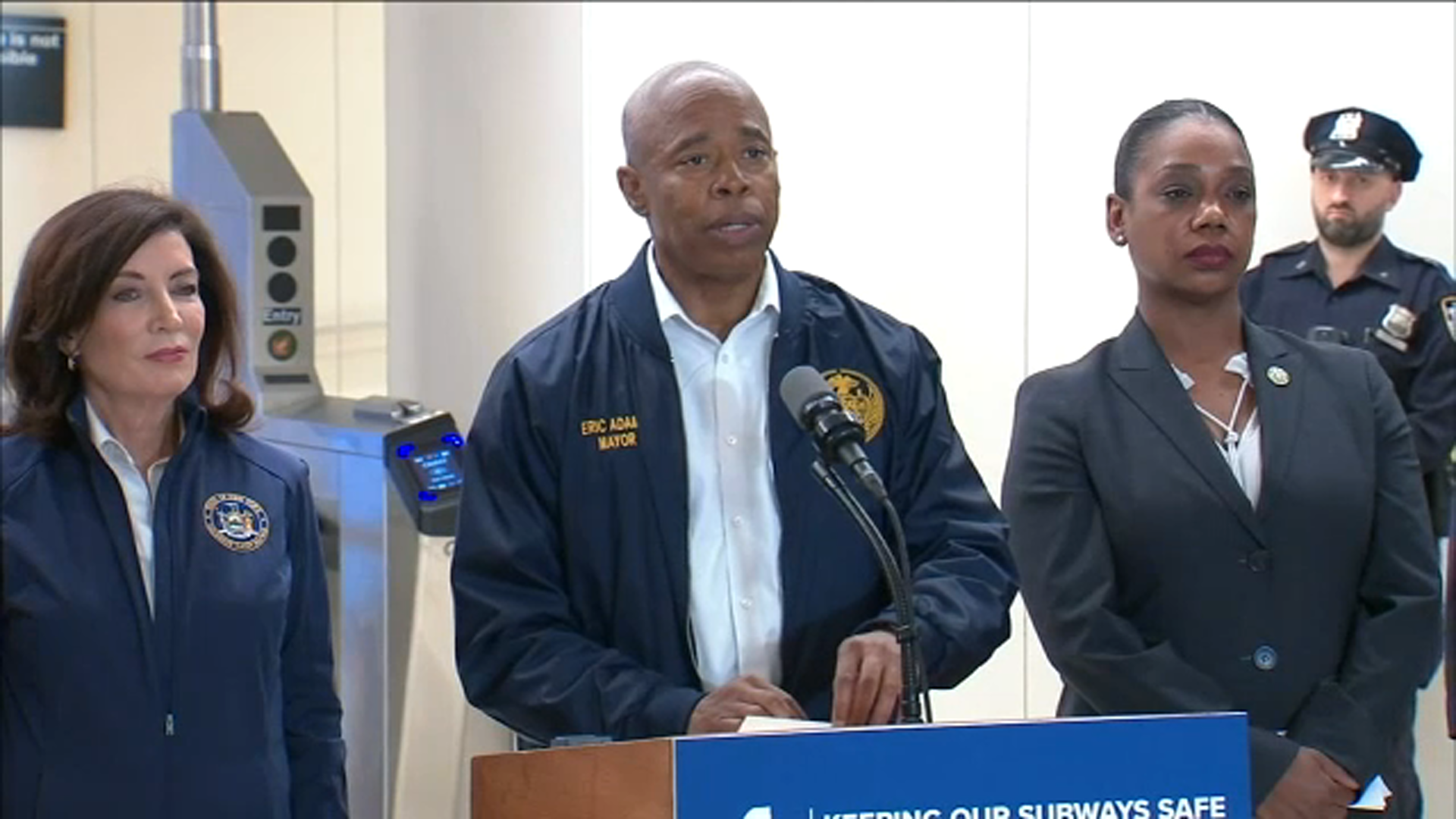Mayor Adams, Governor Hochul promising more officers on subways