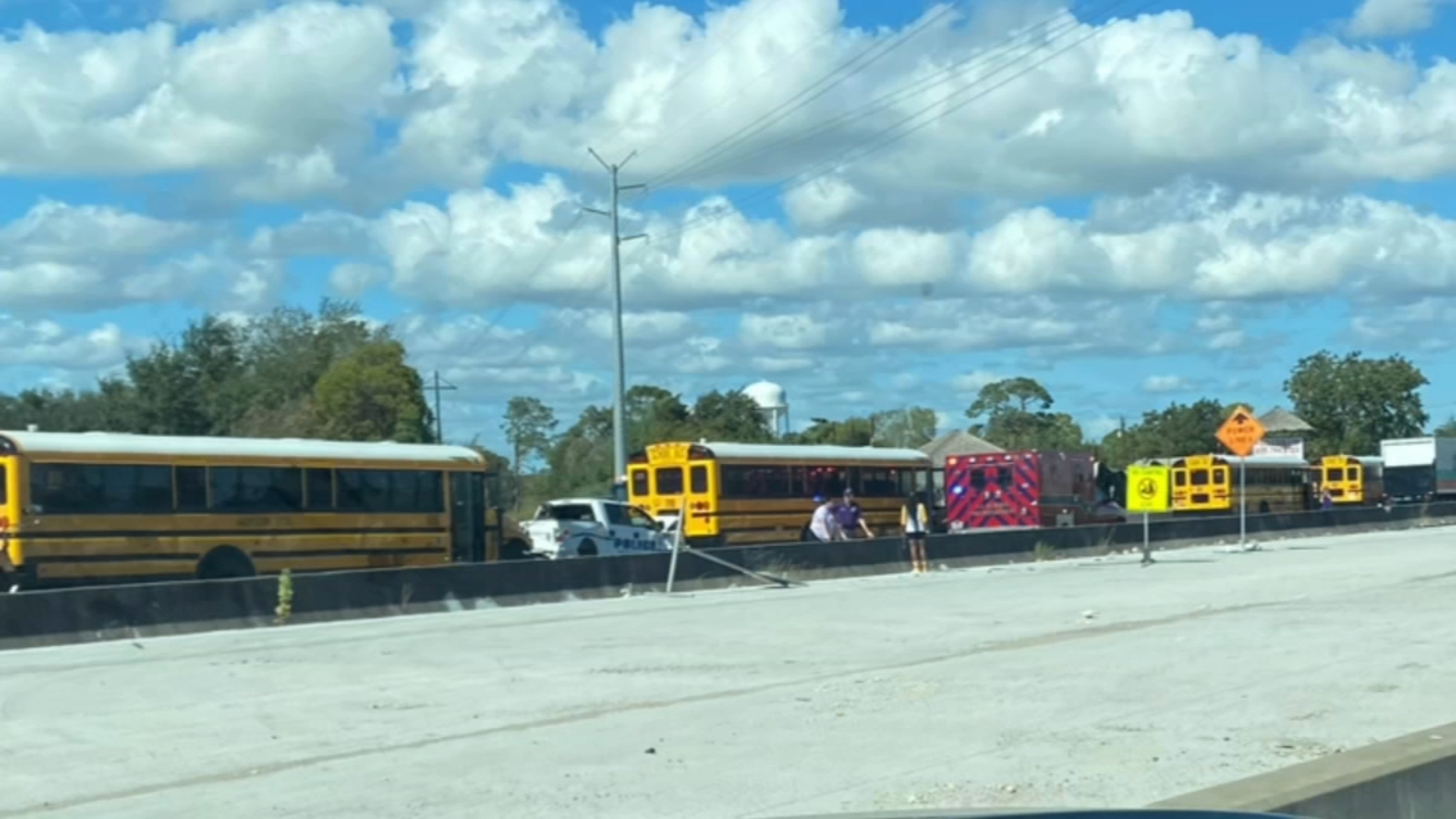 Galveston Ball High School bus crash 27 students going to football