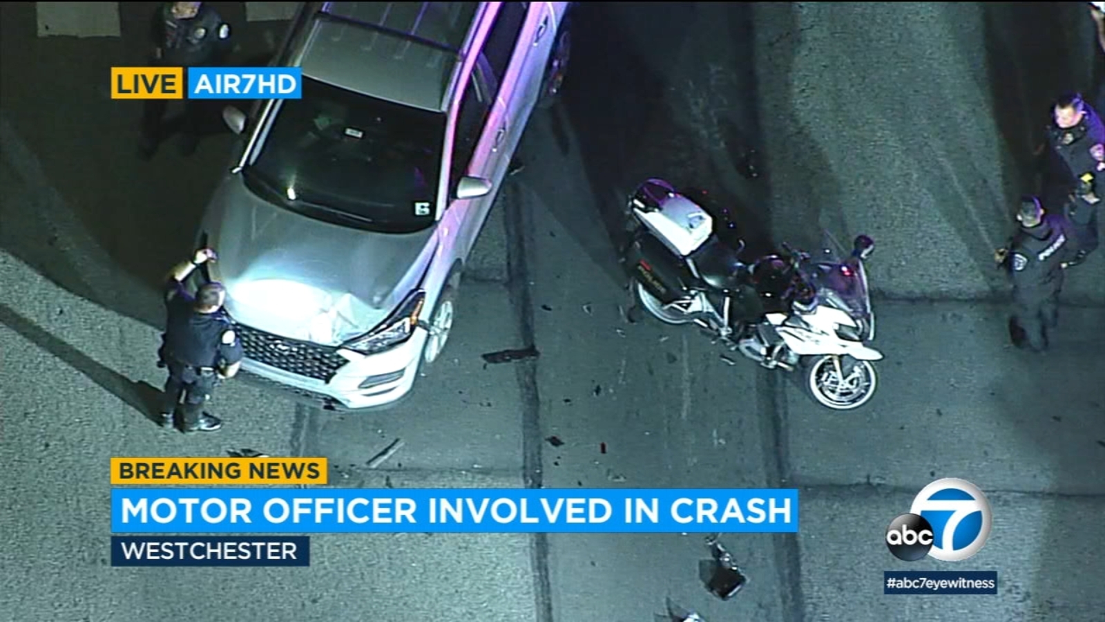 Culver City PD motorcycle officer injured in Westchester crash - ABC7 ...
