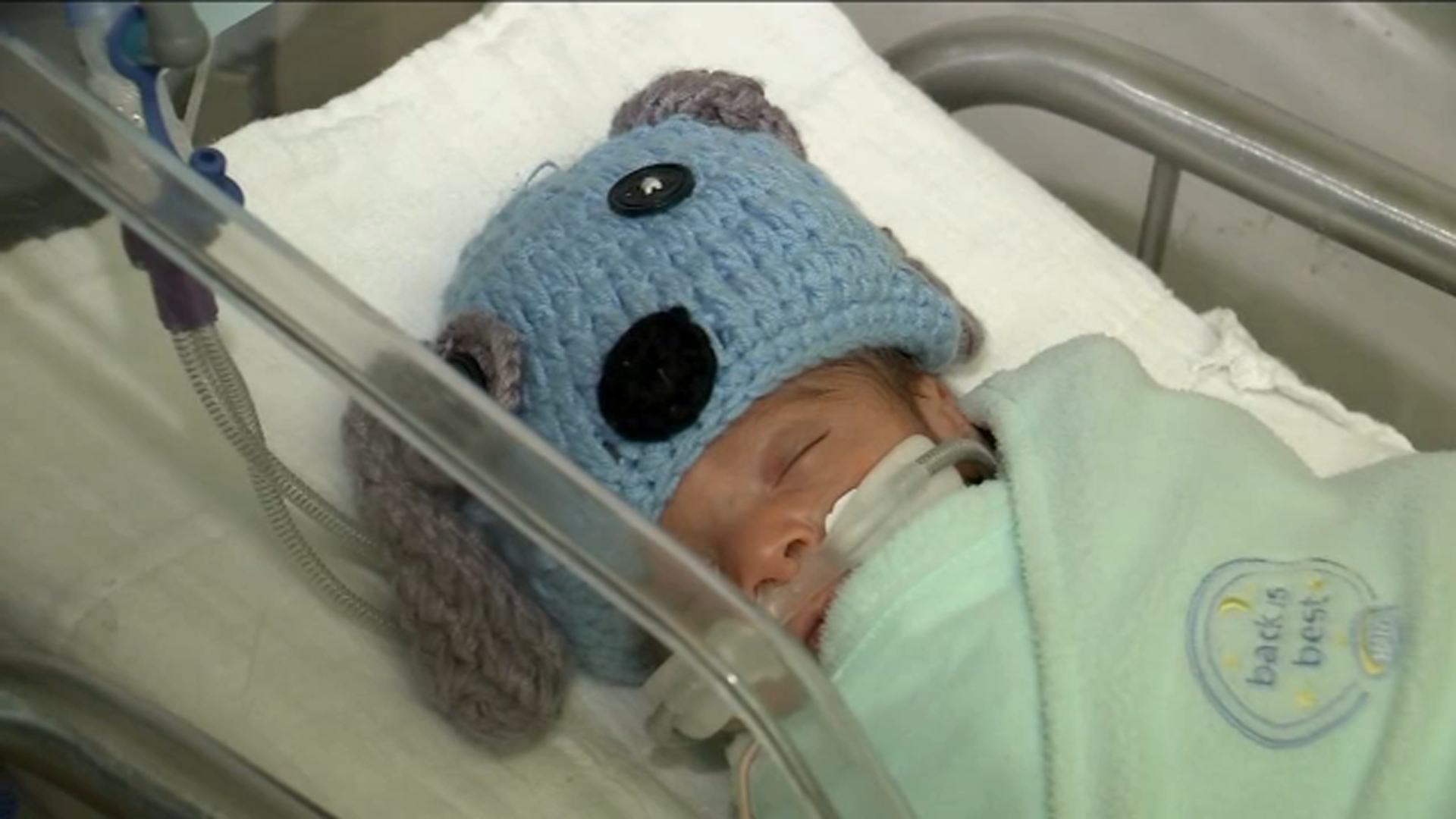 Dozens of babies sport Halloween costumes at Long Island hospital