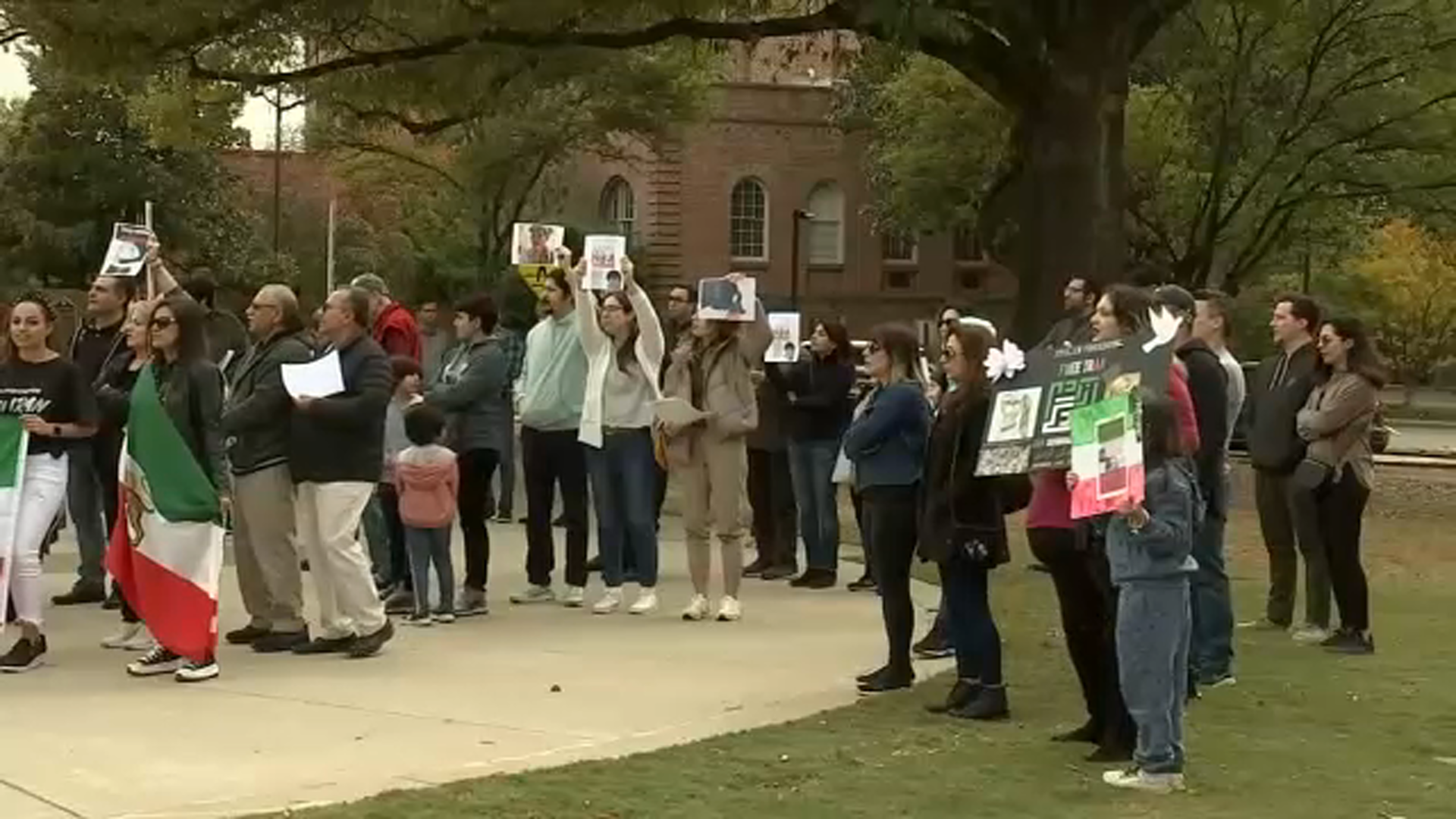 Hundreds rally in Raleigh in support of Iranian protesters