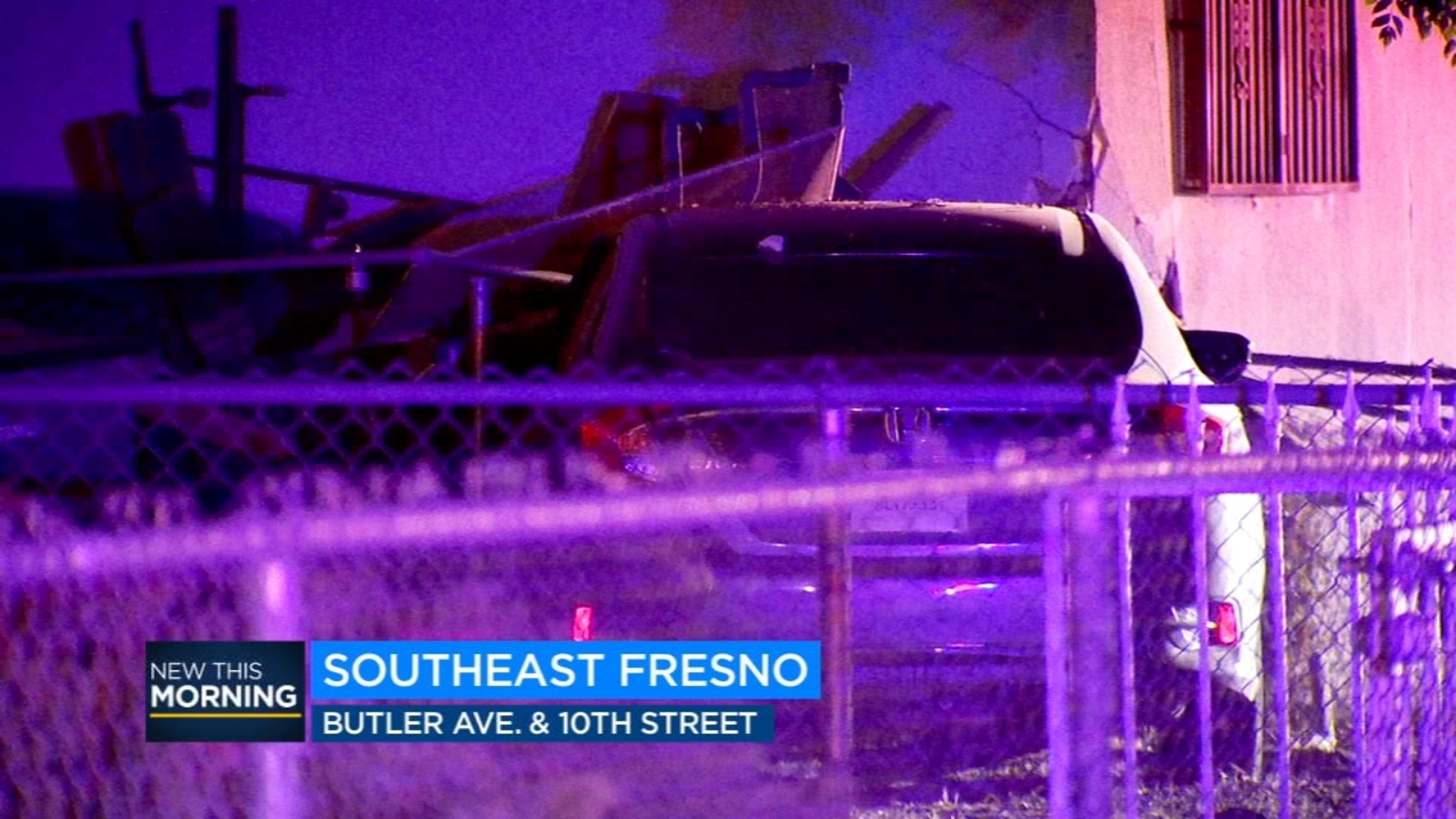 Driver missing after crashing car into home in southeast Fresno - ABC30 ...