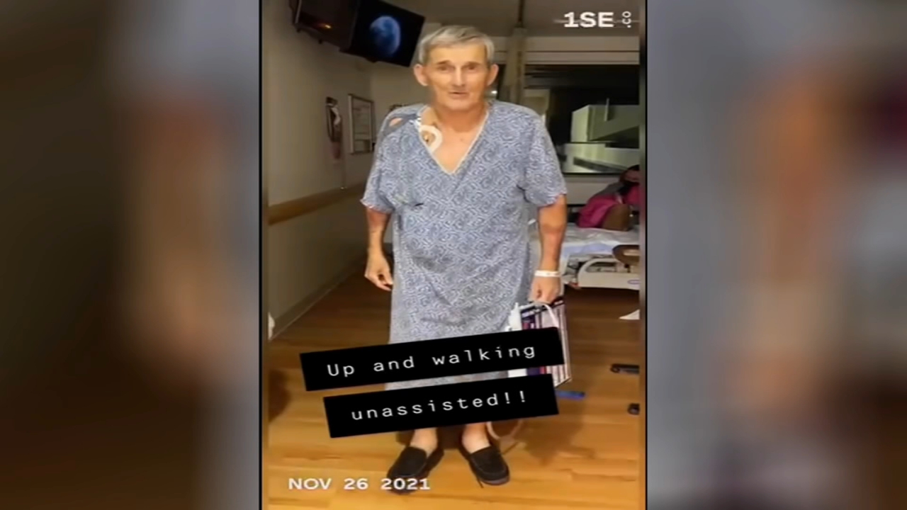 Lung transplant brings retired auto worker back to a full family life