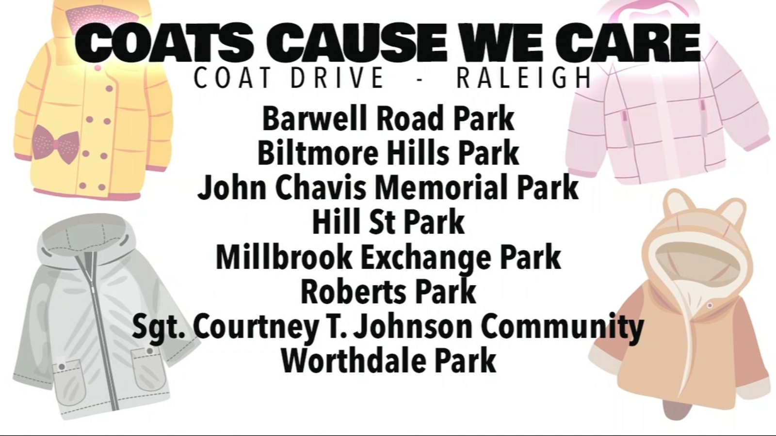 Raleigh Parks collecting coats to give to children in need ABC11