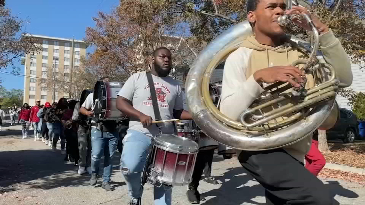 Students from Shaw, Saint Augustine's team up for march to polls event