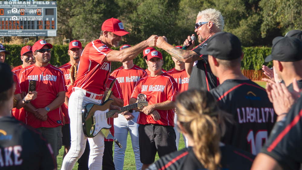 Guy Fieri and Tim McGraw play ball for charity!