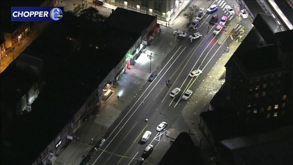 Chopper 6 overhead after shooting outside Kensington bar