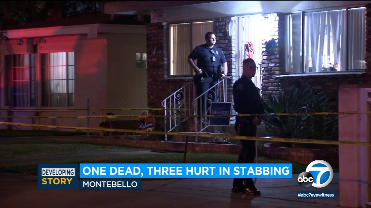 1 dead, 3 injured in stabbing at Montebello home