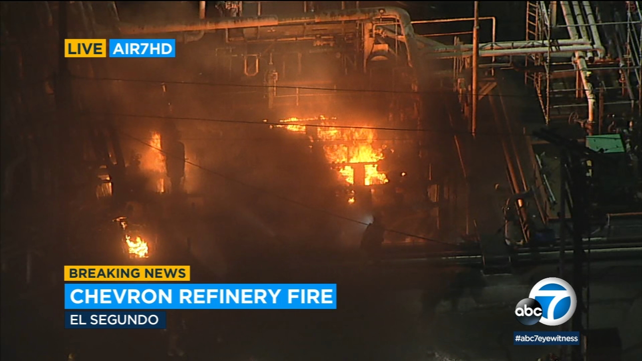 Fire breaks out at Chevron refinery in El Segundo