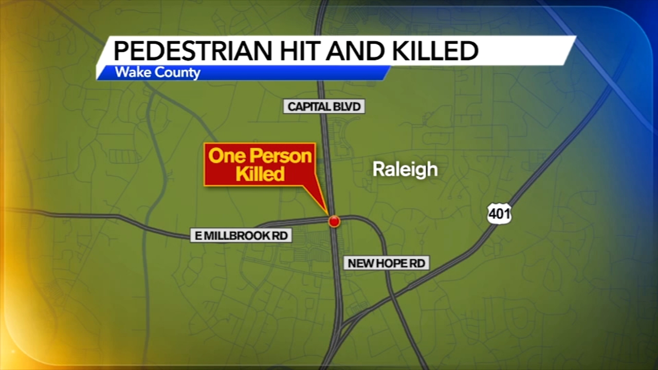 One person dead after pedestrian struck by car in Raleigh