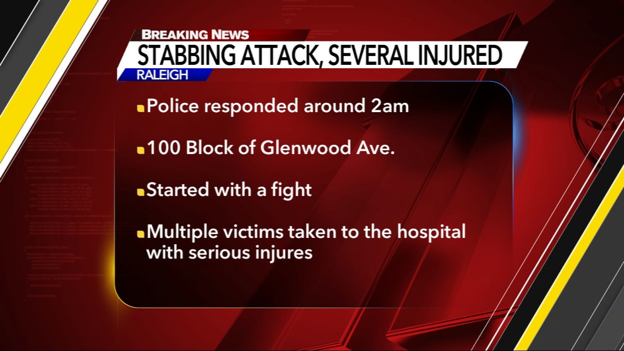 Multiple people stabbed during fight near downtown Raleigh