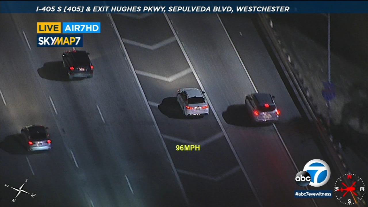 LAPD chases stolen car through streets of LA