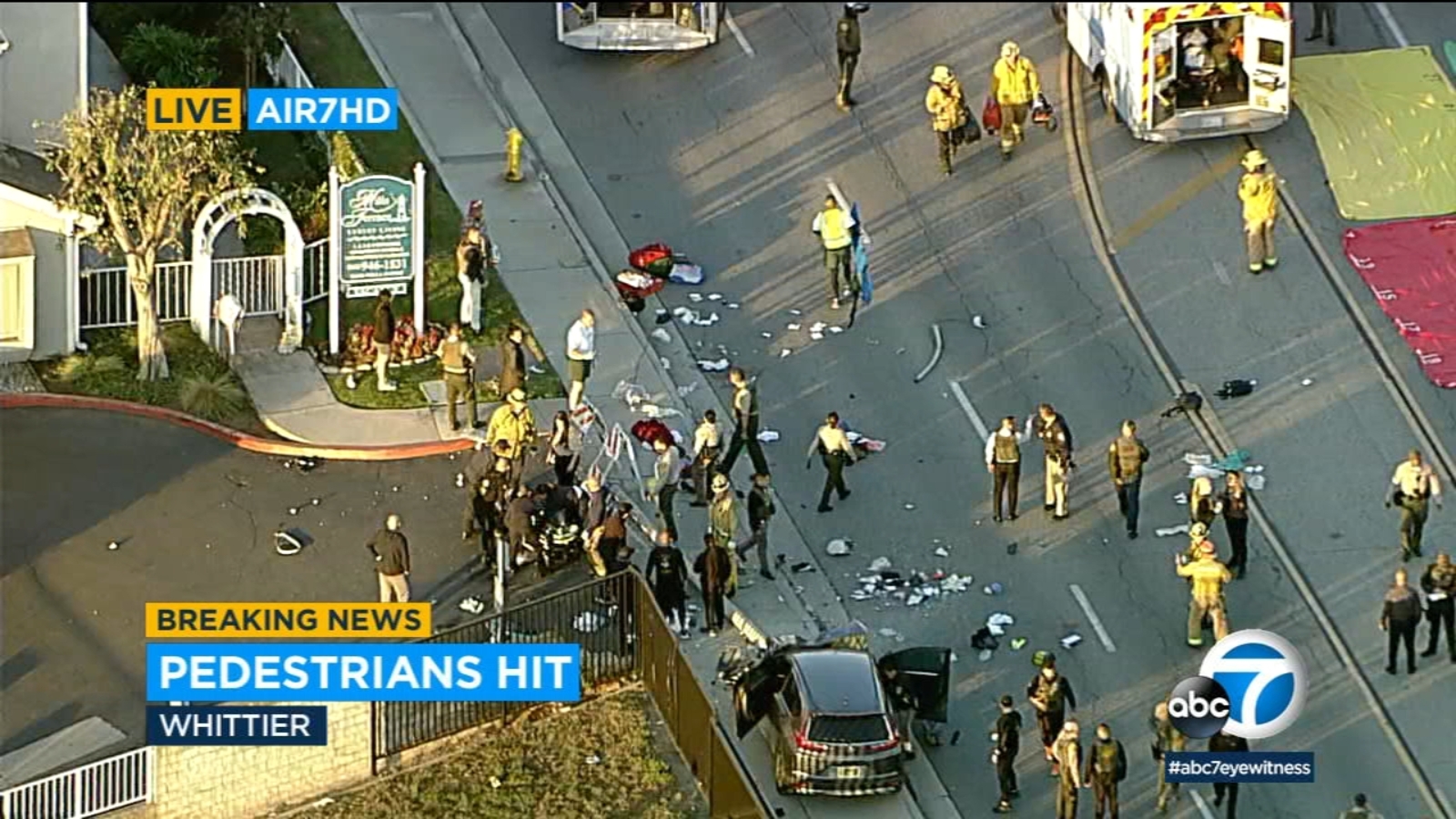 BRKG Car rams into sheriff recruits out for morning run in Whittier
