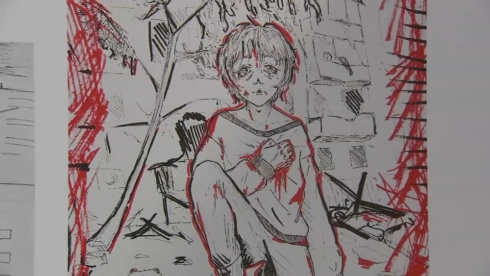 Powerful art exhibit shows war through eyes of children