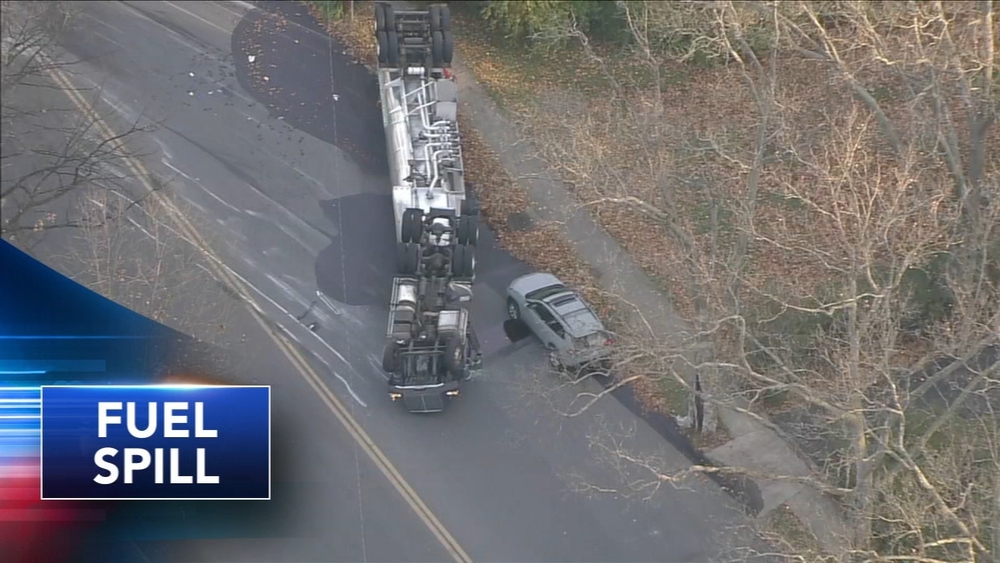 Hundreds evacuated after tanker truck crash, spill in Bethlehem
