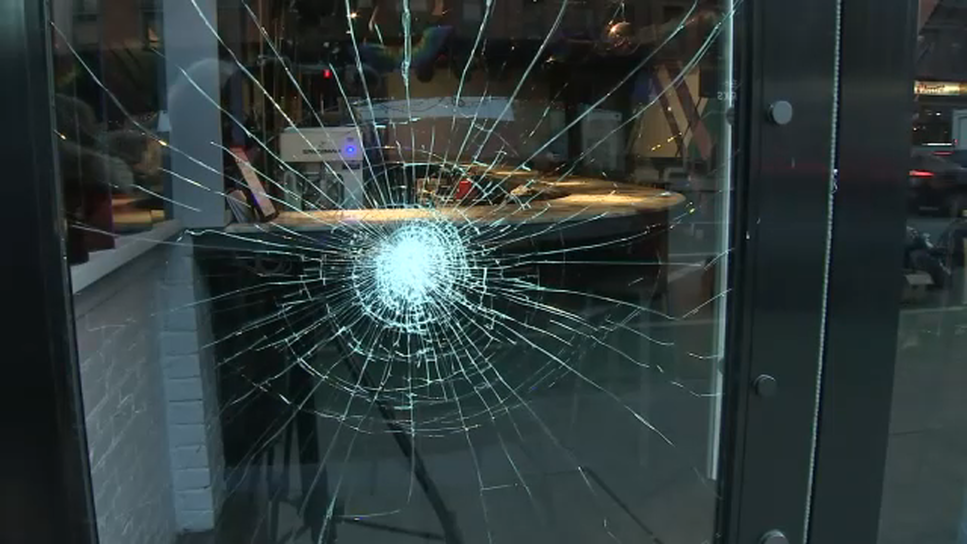 Window of gay bar in Hell's Kitchen smashed by rock