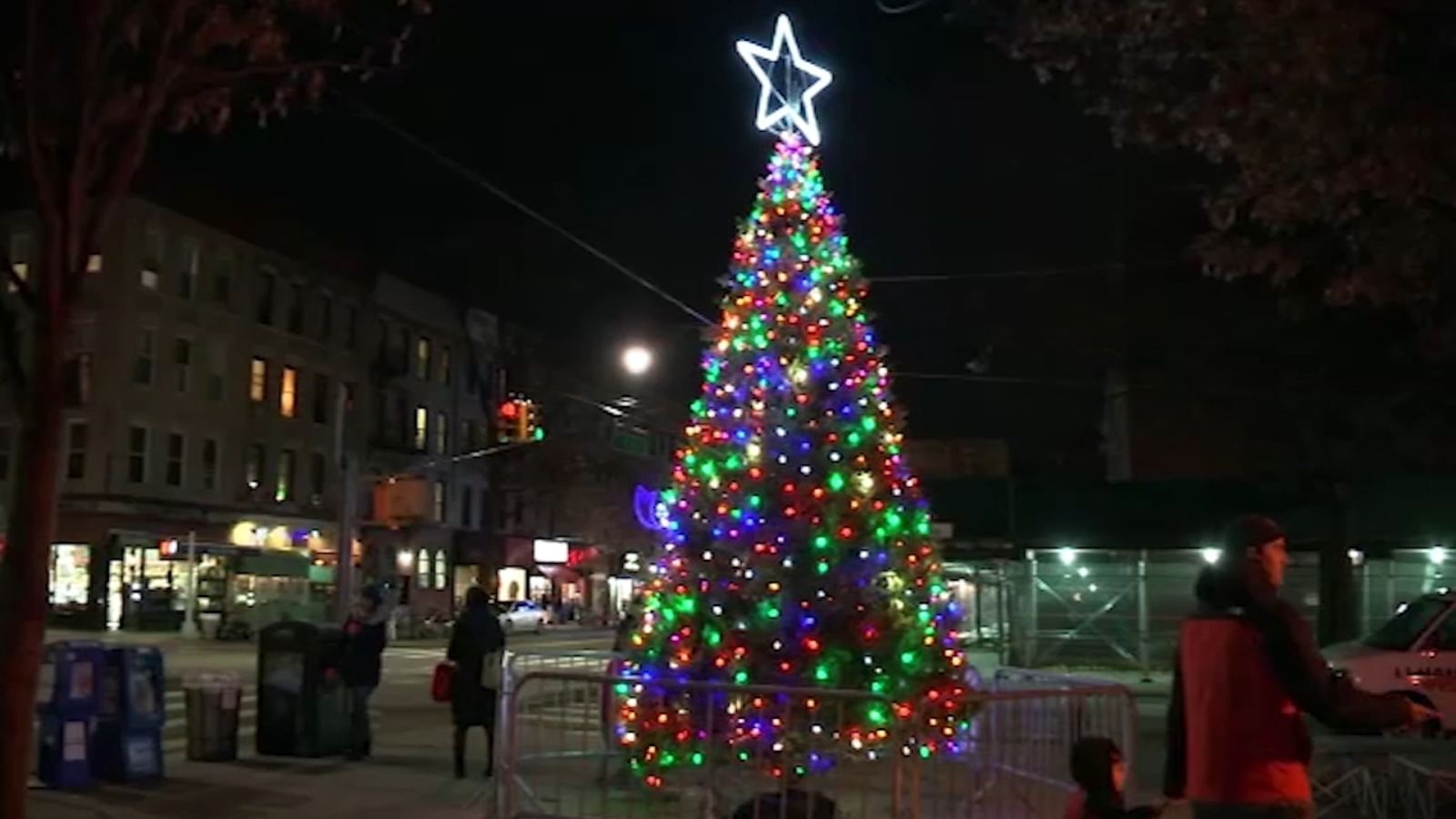 Holiday tree lighting in Park Slope, Brooklyn promotes small businesses
