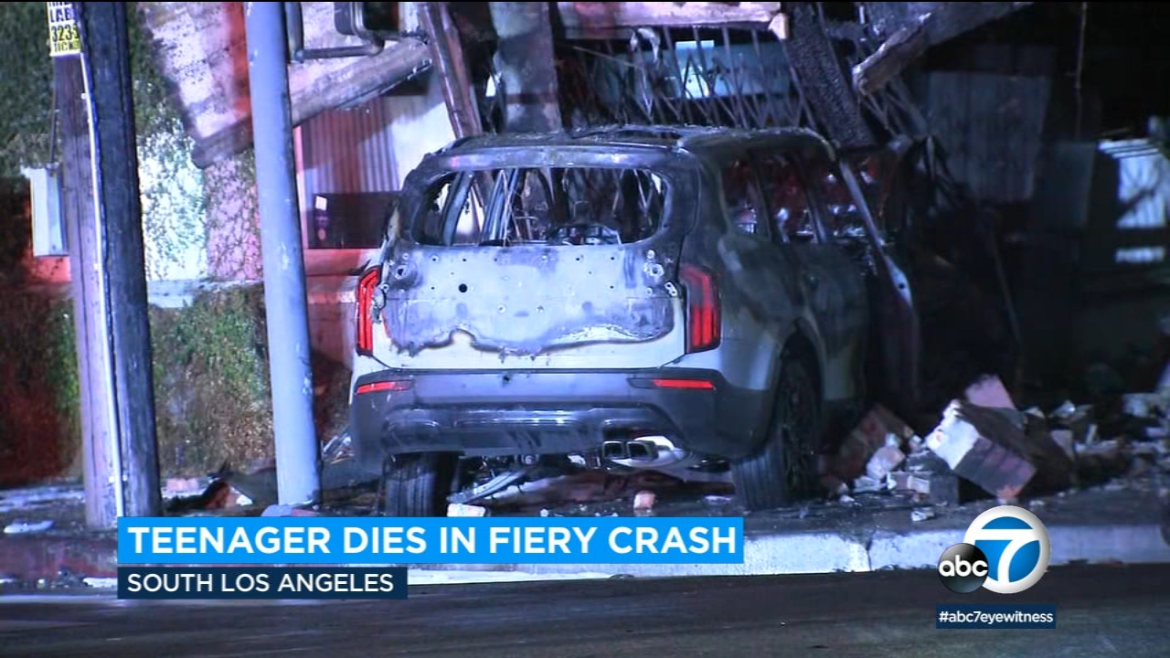 Teen passenger found dead after SUV slams into South LA liquor store