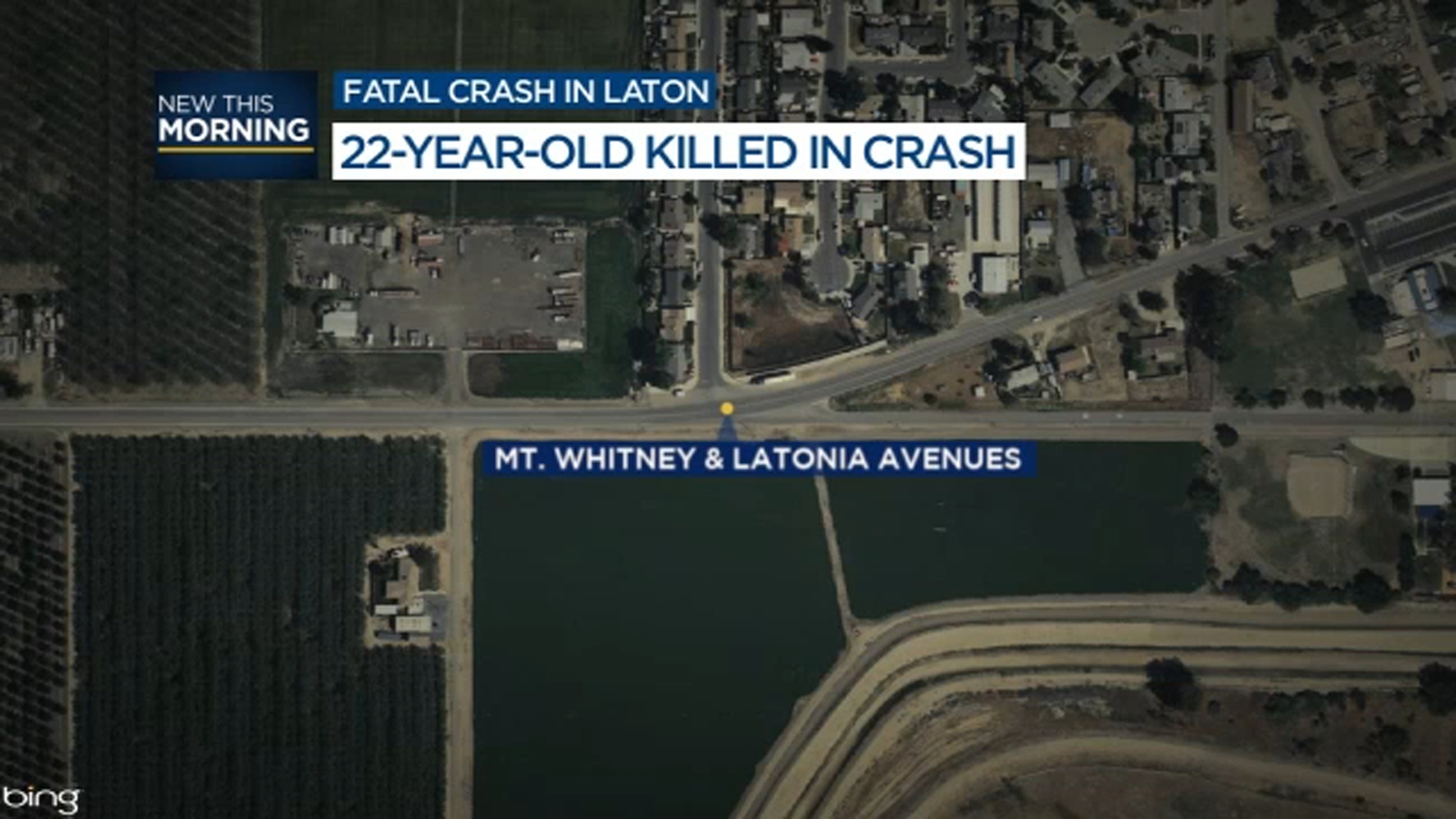 22yearold killed in solo crash in Laton, CHP says ABC30 Fresno