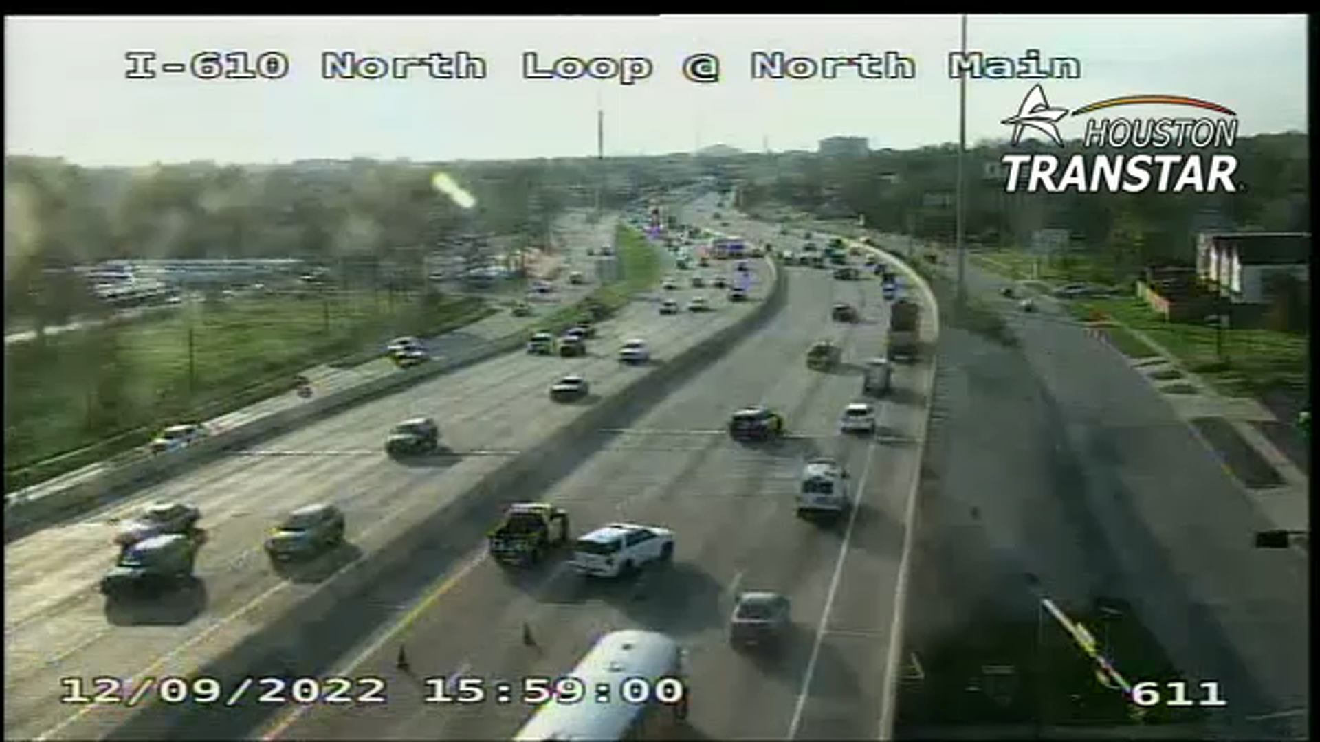1 lane operating at 610 N. Loop at North Main after fatal accident