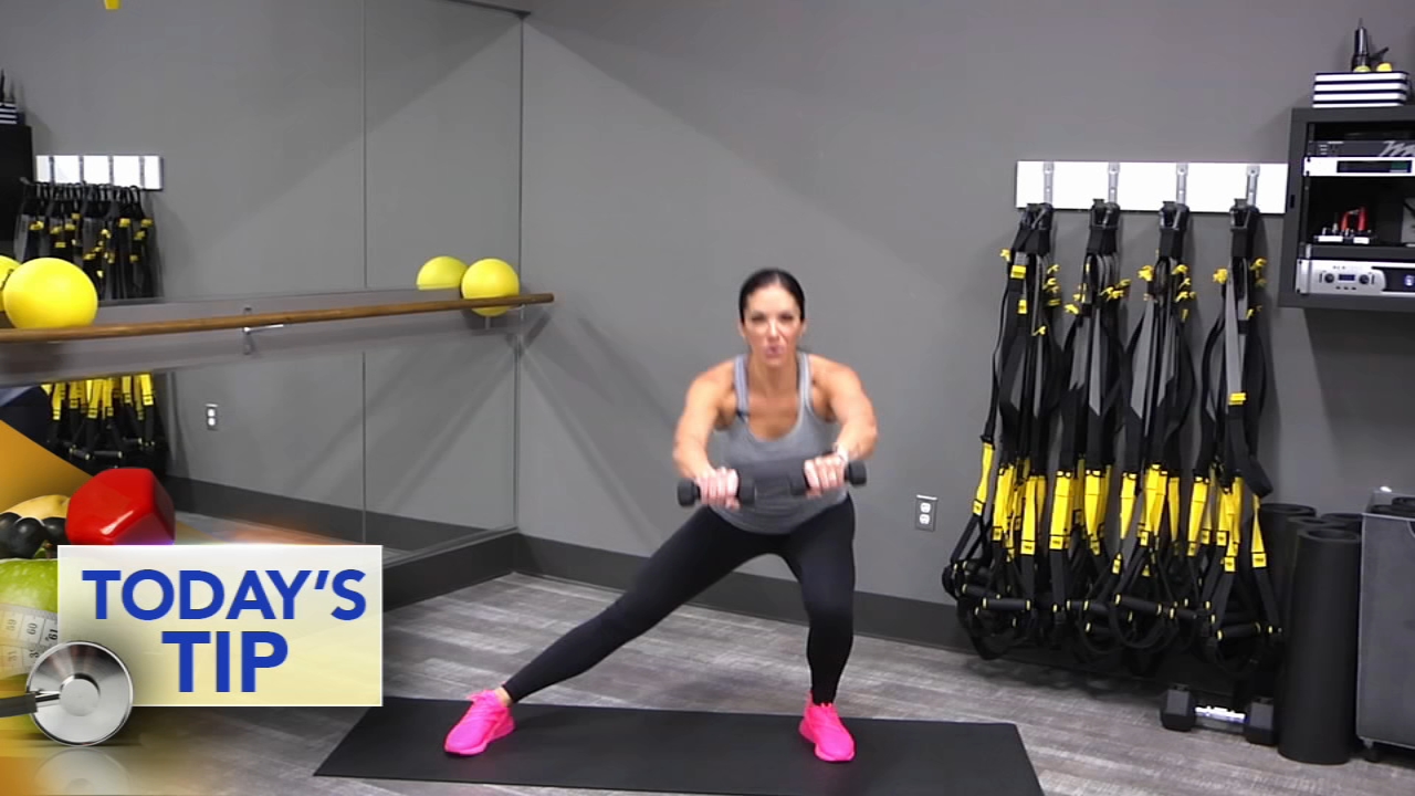 Side lunge with a press - Today's Tip