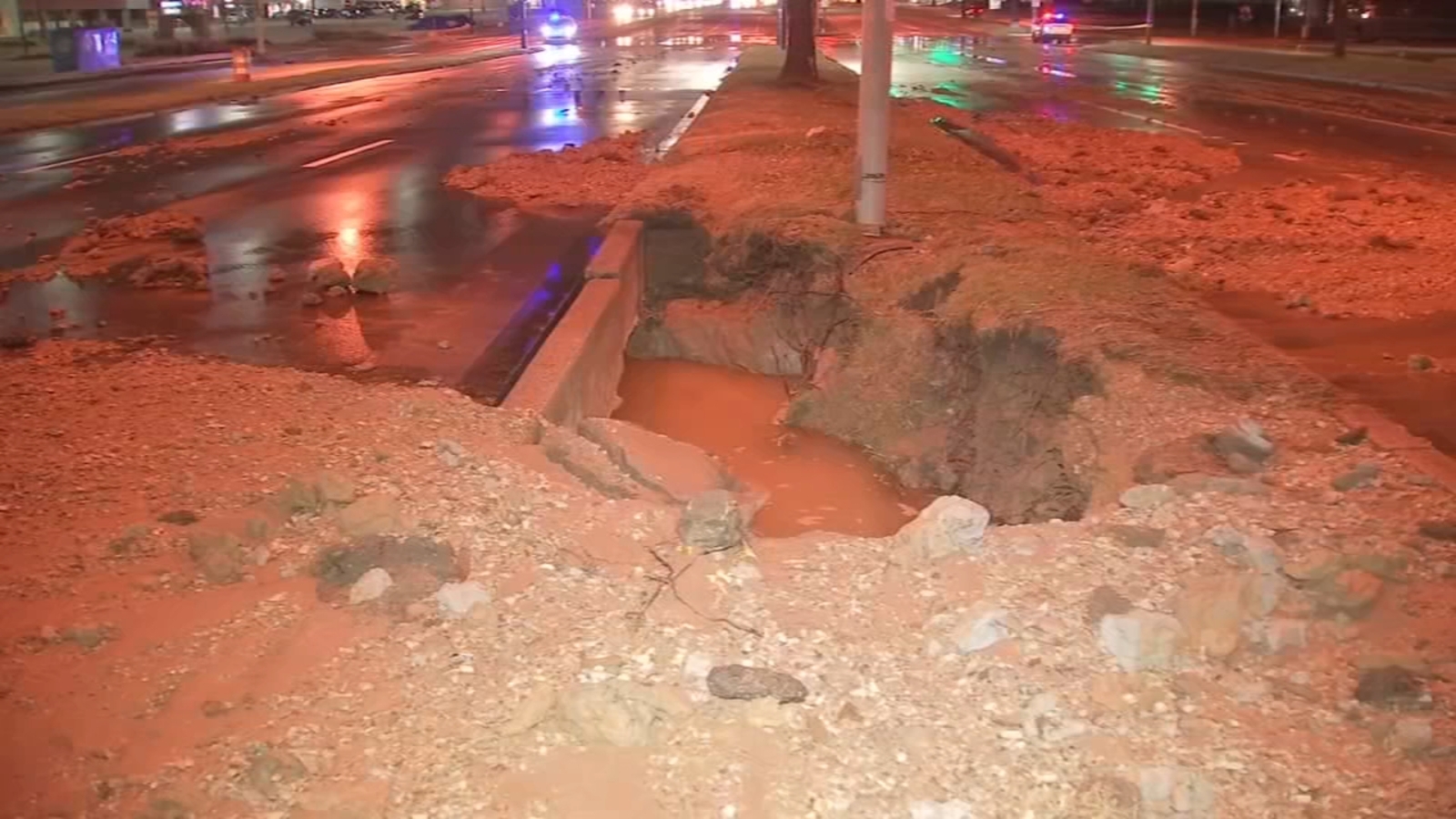 Philadelphia Flooding Water main break floods portion of Roosevelt