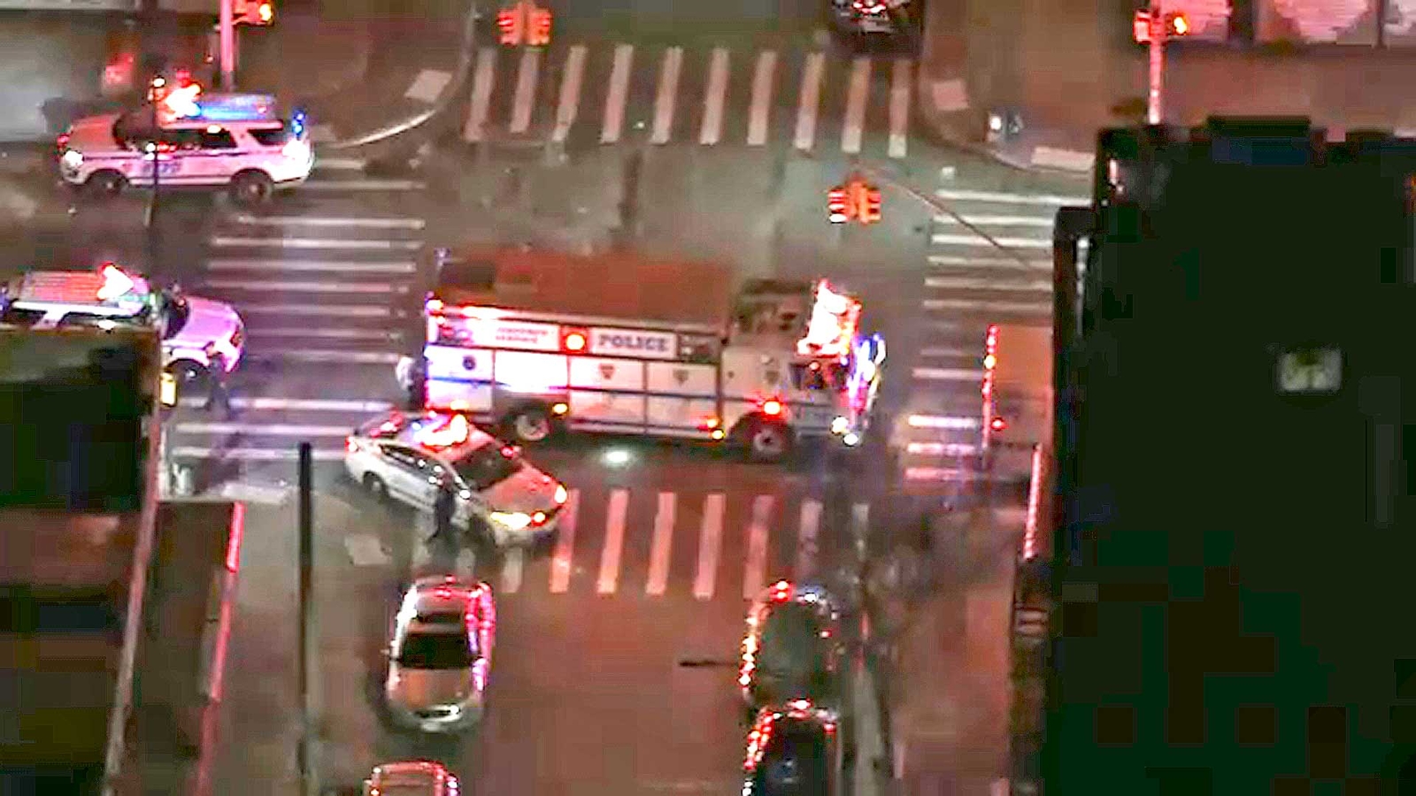 NYC traffic: NYPD vehicle crashes in Brownsville, Brooklyn amid search
