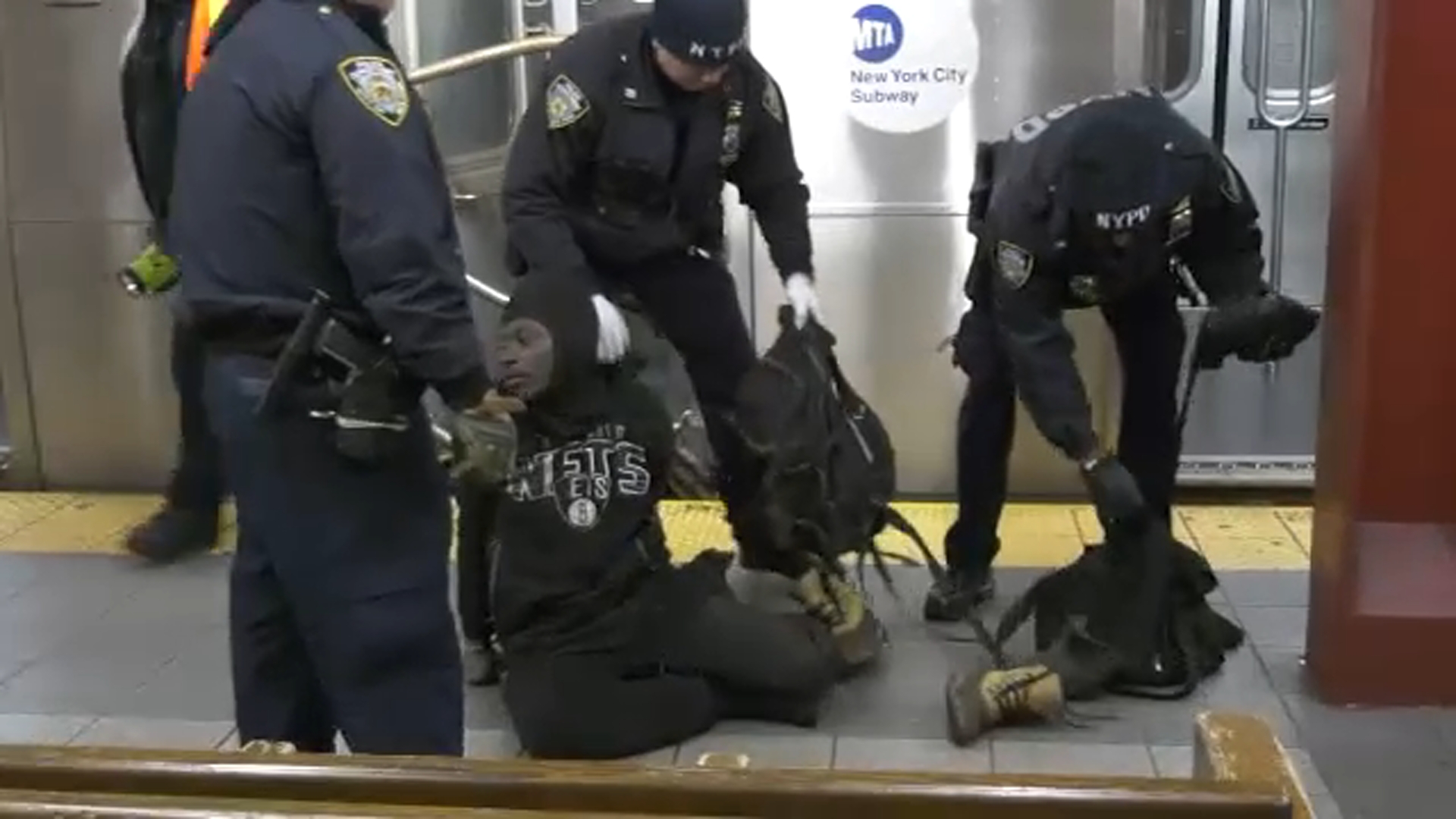 Suspect pulled from under train after MTA worker attacked