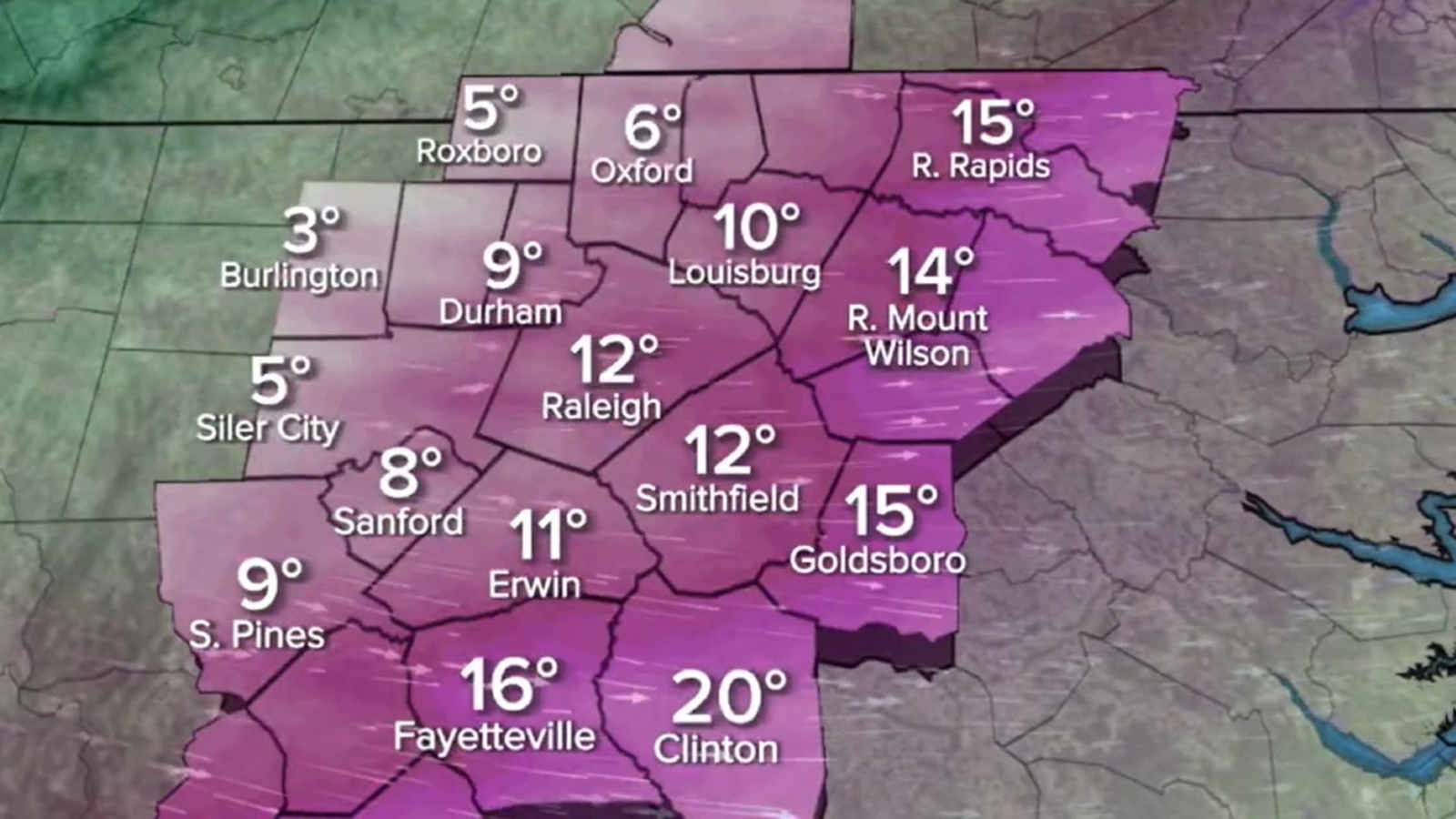 NC weather forecast Extreme cold to arrive after Friday morning rain