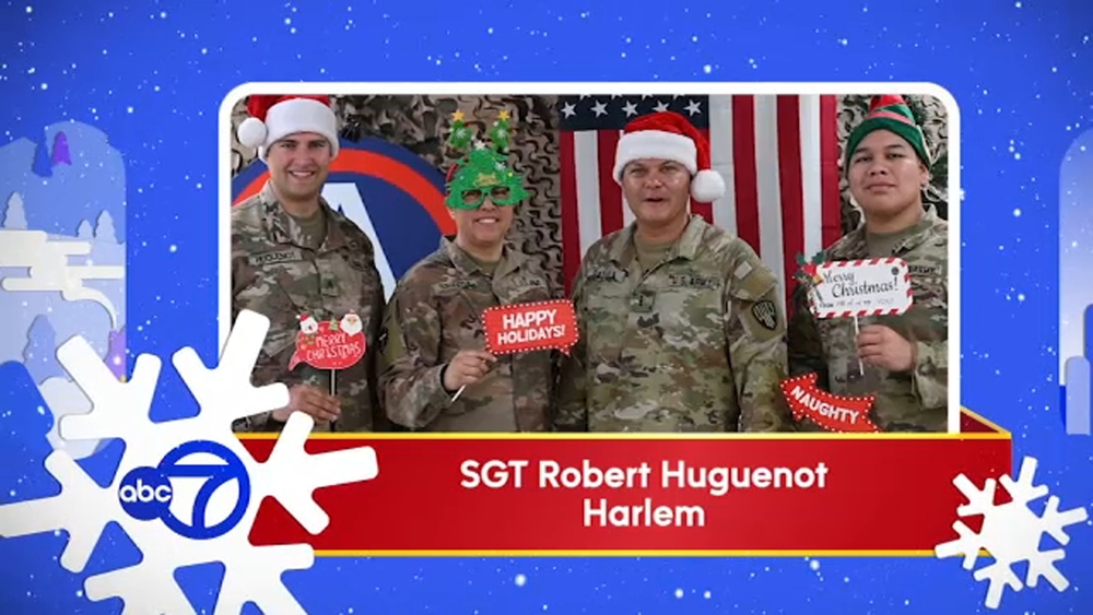 Holiday Military Greeting: Robert Huguenot, Viviana Sauceda, Peter Padilla, Oscar Lozada