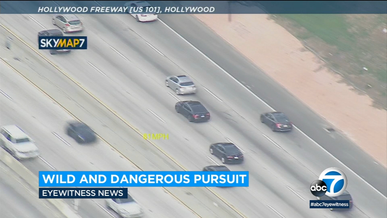 LAPD chases armed suspect through LA streets