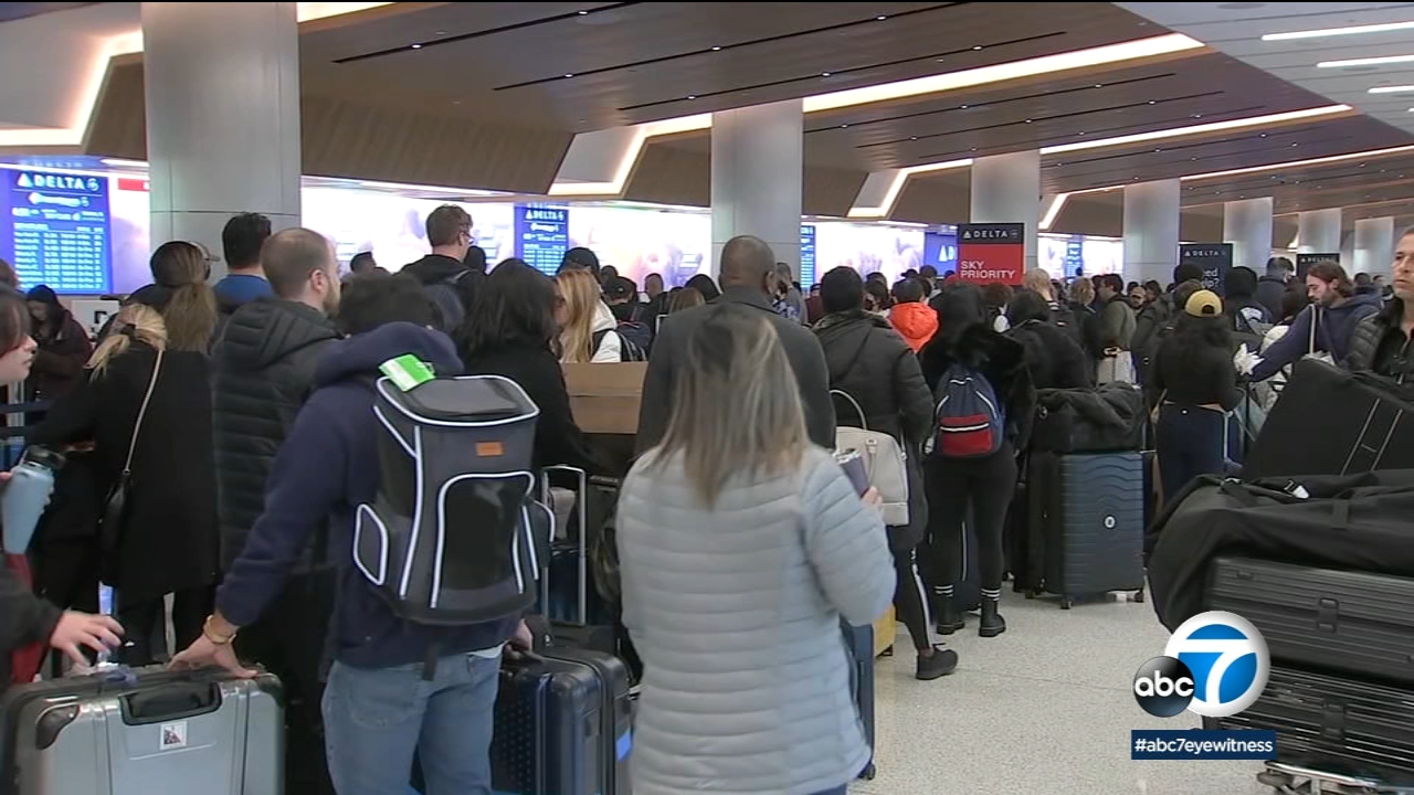 Winter storm disrupts holiday travel at LAX