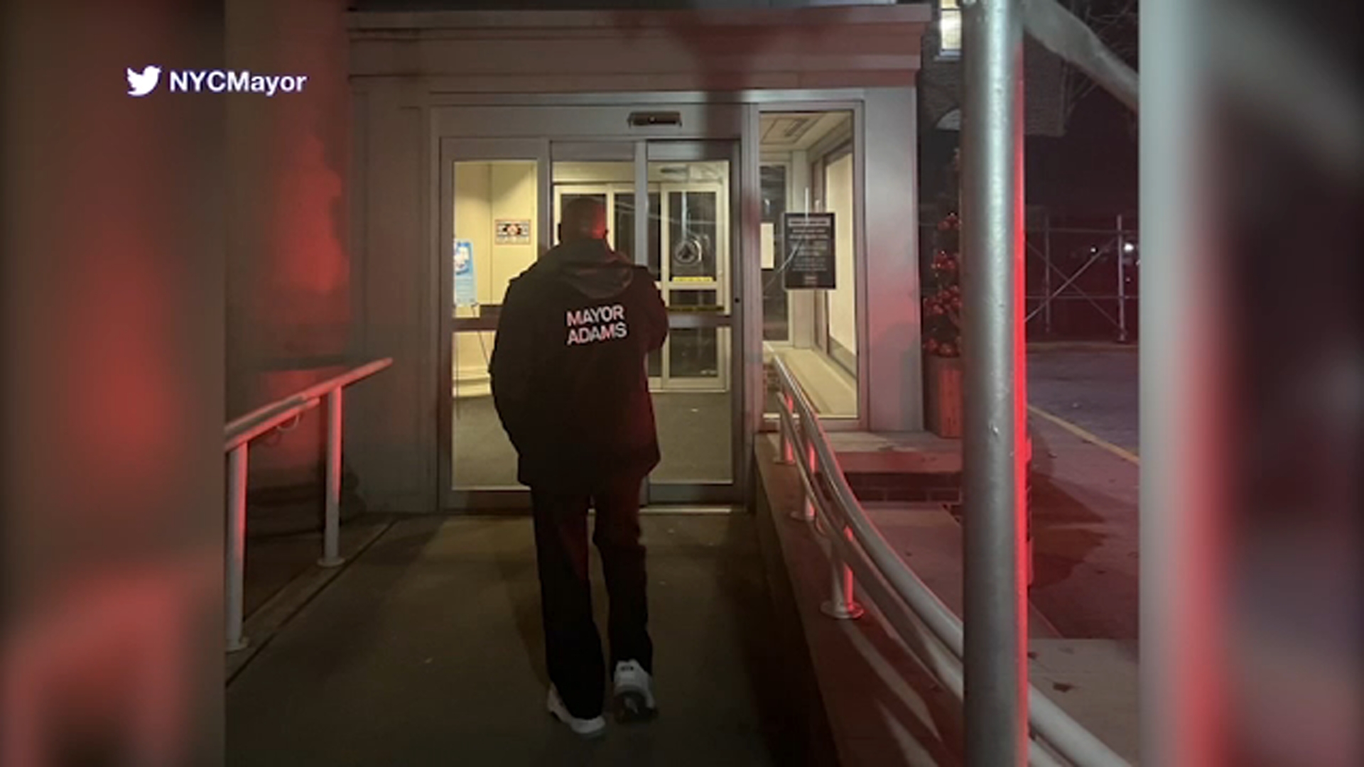 Mayor Adams visits police officer stabbed in the Bronx