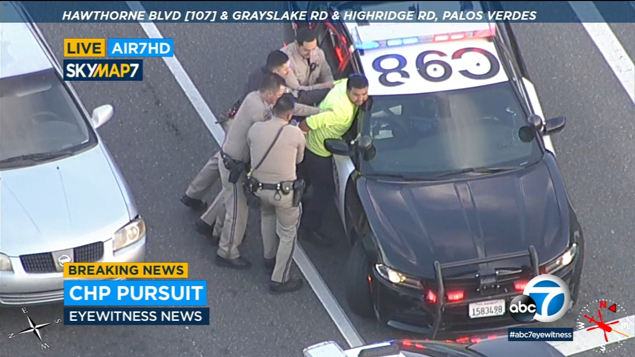 CHP box in suspect to end chase in Rancho Palos Verdes