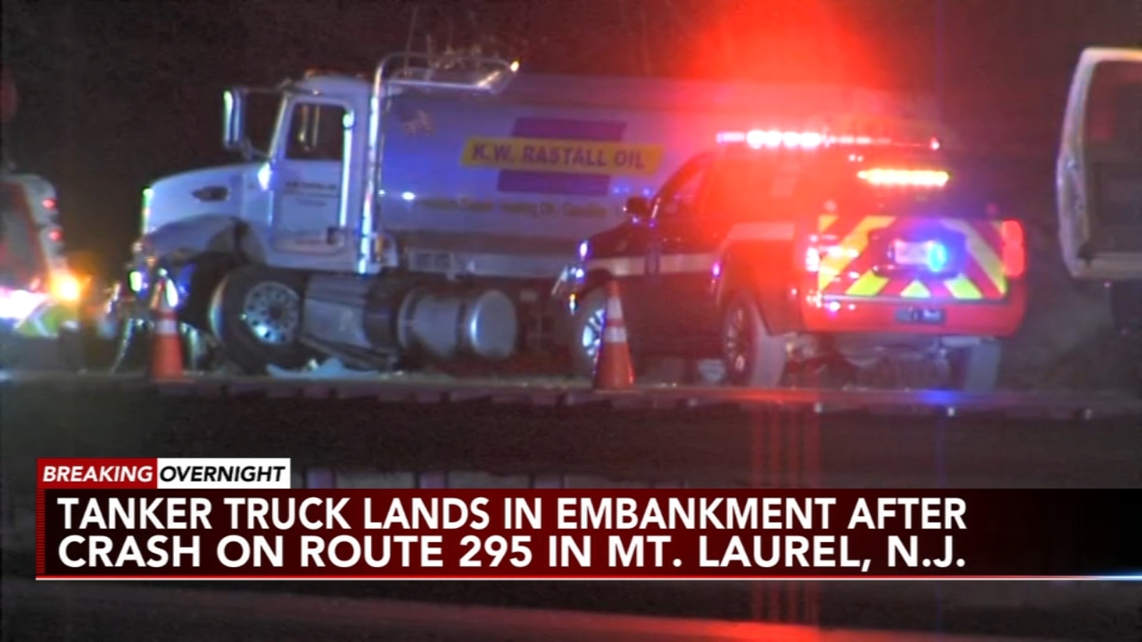 Route 295 Crash Several injured after oil tanker truck collision in